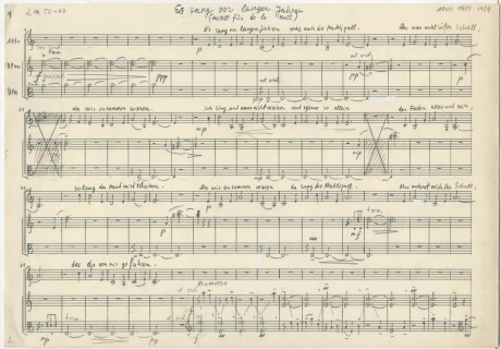 Es sang vor langen Jahren. Motette für de la Motte (1984) for alto (or countertenor), violin and viola