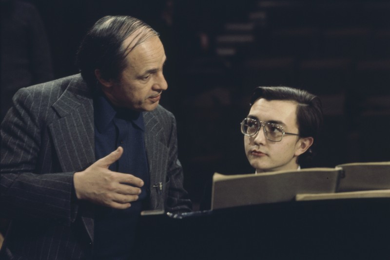 Pierre Boulez and pianist Pierre-Laurent Aimard 